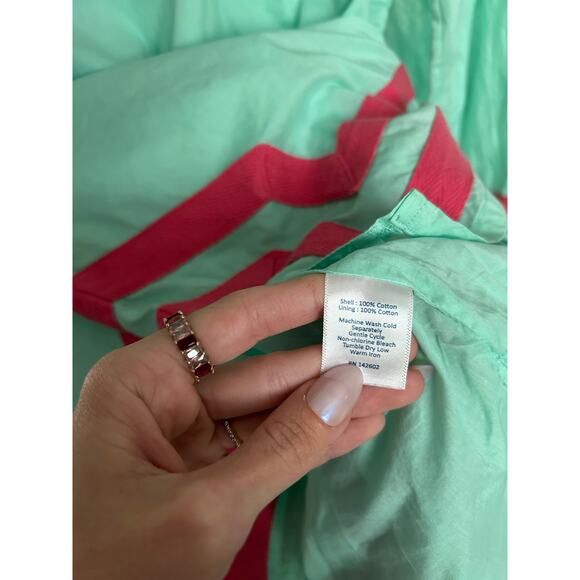 Sail to Sable Embroidered Mini Dress Mint Green Sz Small Coastal Preppy - Picture 5 of 6